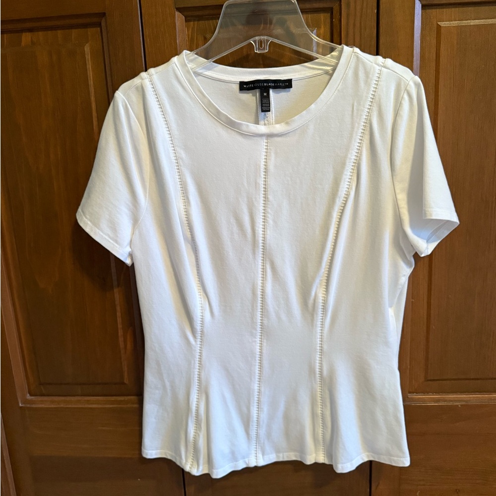 Cream Fitted Blouse with Peter Pan Collar